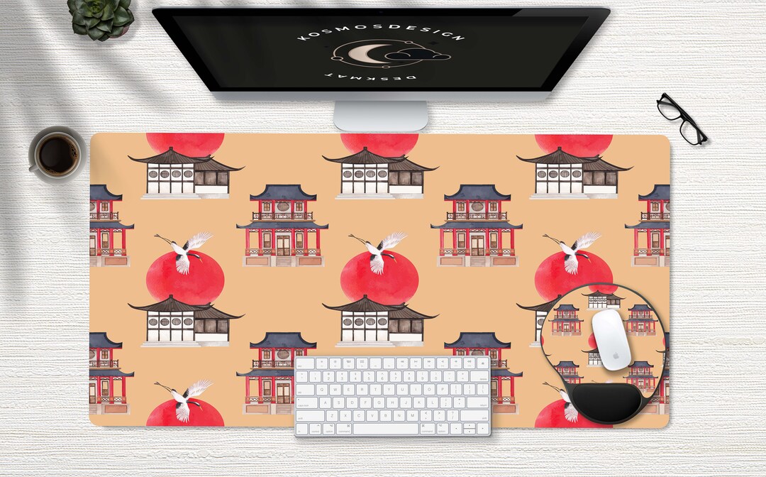 Japanese Sensoji Desk Mat, Anime Desk Mat, Desk Mat Japanese, Anime