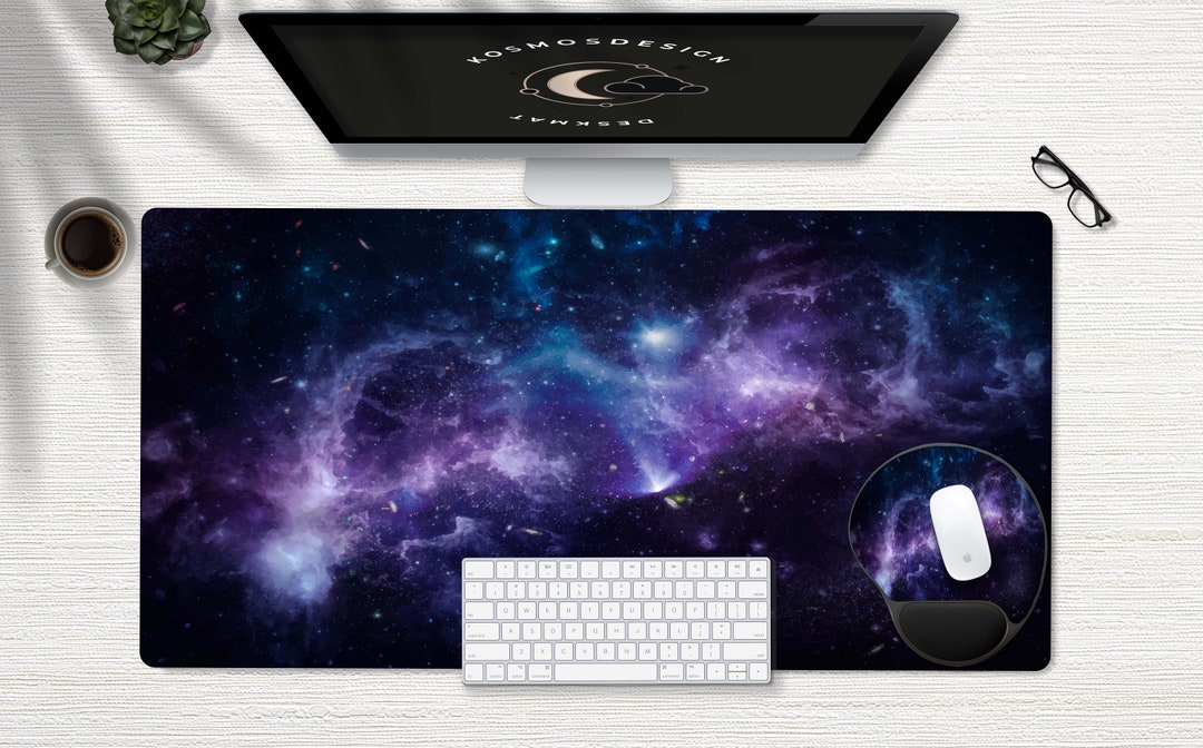 Deep Space Desk Mat, Aesthetic Desk Accessory, Wrist Rest Mouse Pad ...
