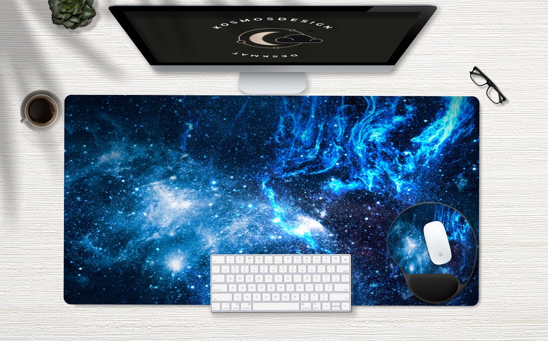 Deep Space Desk Mat, Aesthetic Desk Accessory, Wrist Rest Mouse Pad ...