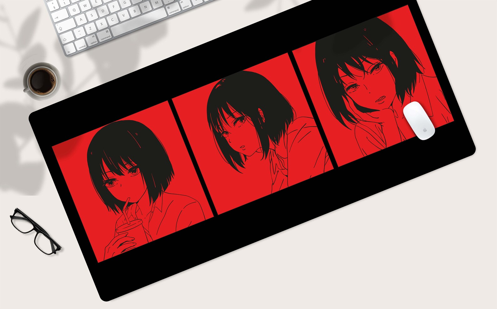 Japanese Desk Mat Manga Girl Desk Mat Anime Desk Mat Anime Etsy
