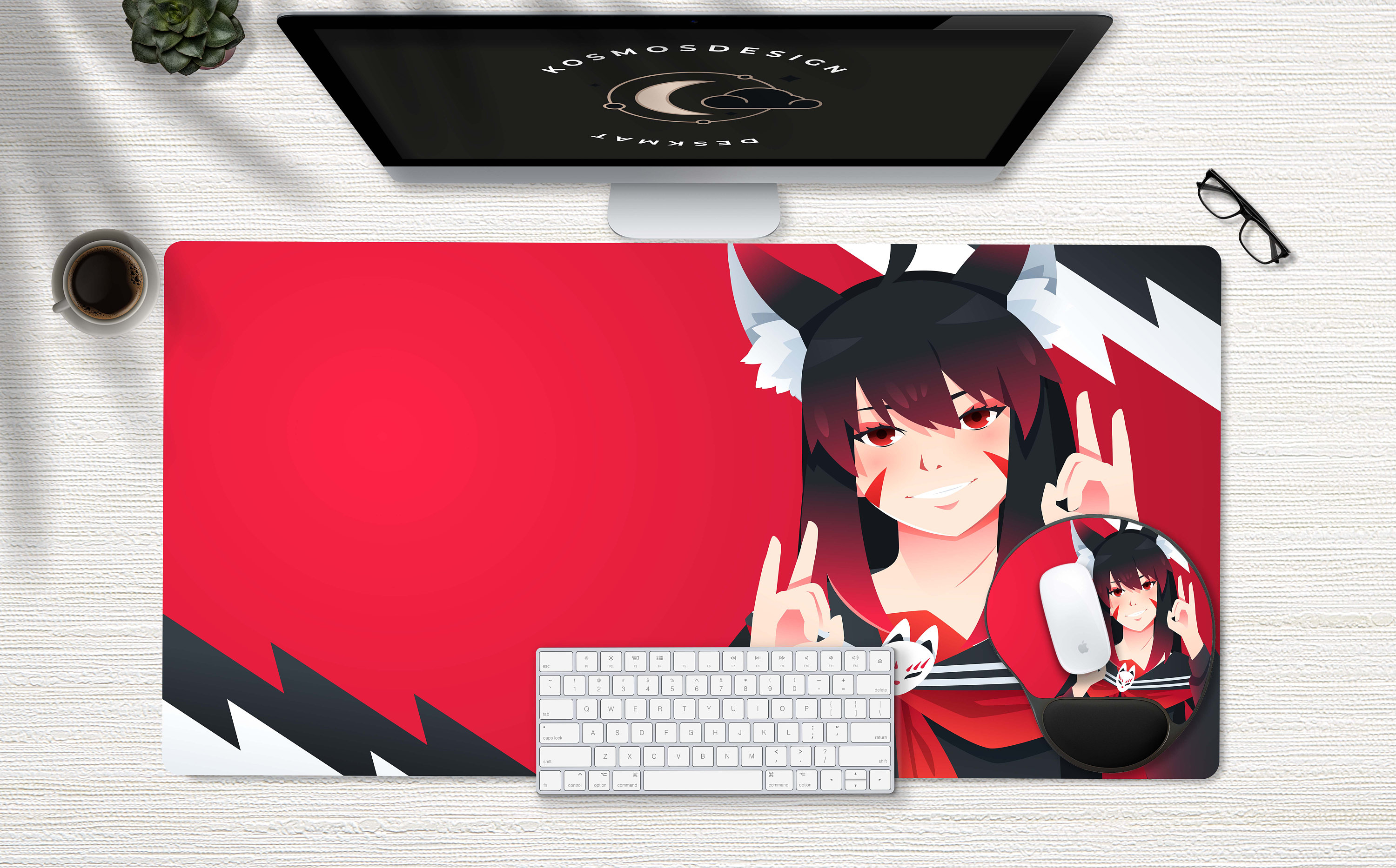 Japanese Desk Mat Manga Girl Desk Mat Anime Desk Mat Anime Etsy