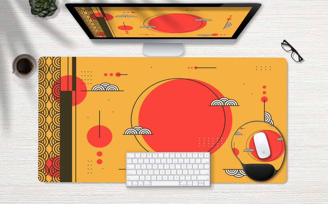 Japanese Desk Mat Japanese Symbol Desk Mat Anime Desk Mat Etsy
