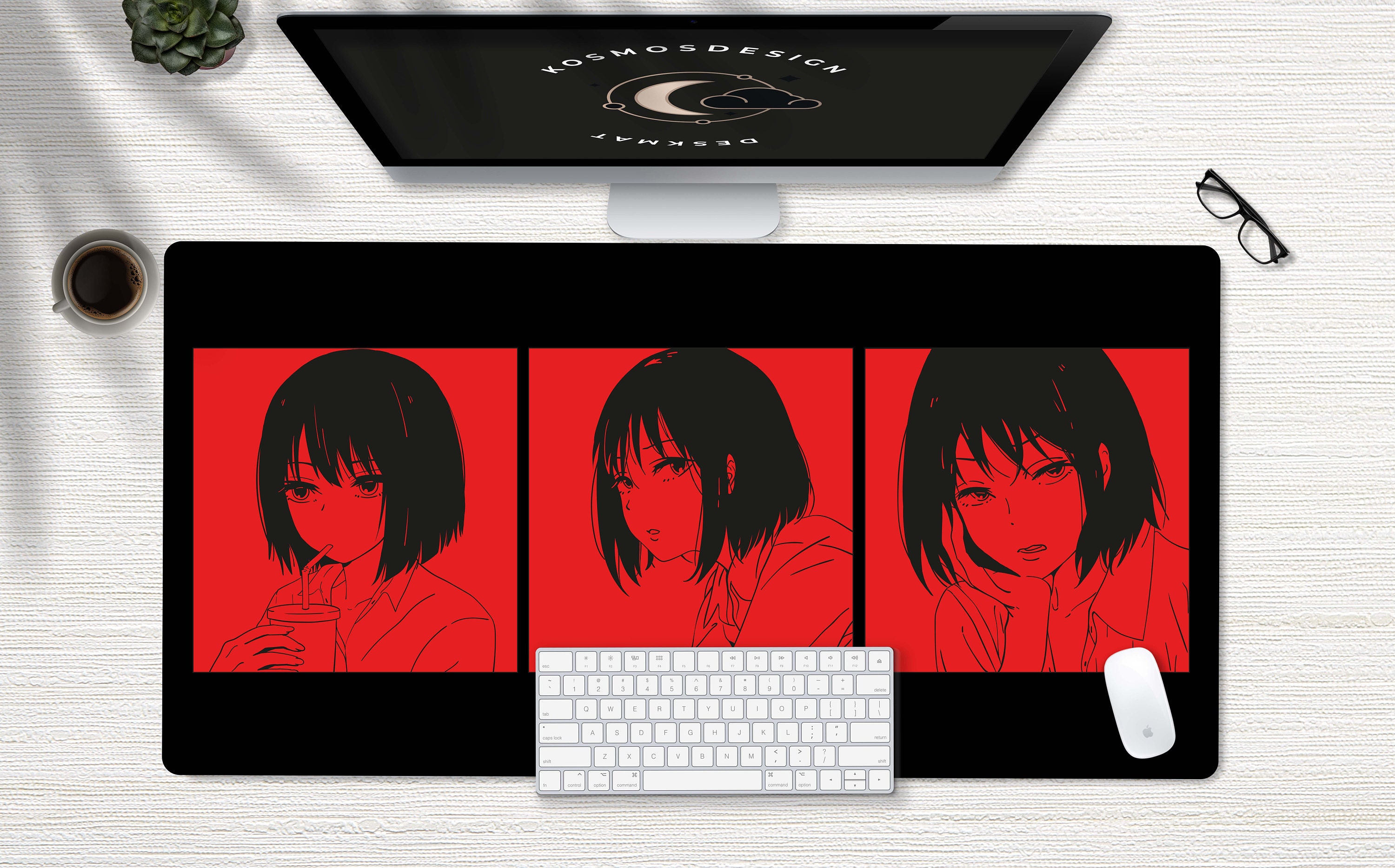 Mouse Pad Ergonomico Anime Menina Girl Escolar