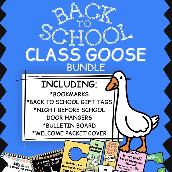 BACK TO SCHOOL Class Goose Bundle -70+ pages of fun- Instant Download - Silly Goose