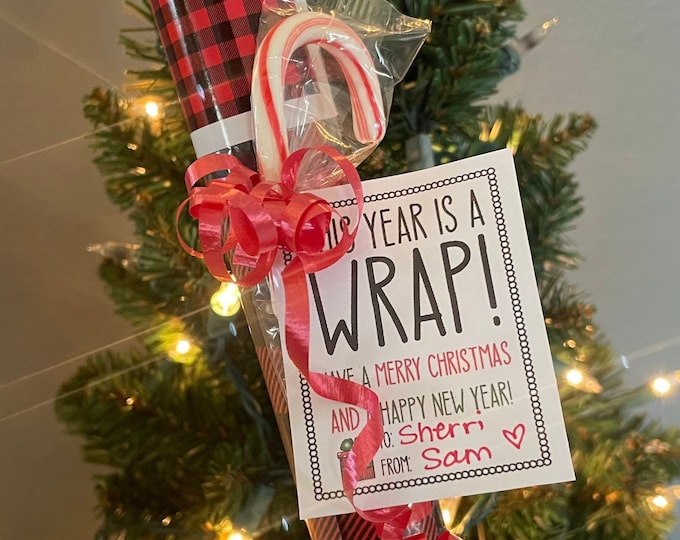 This Year is a WRAP Gift Tag Wrapping Paper Christmas & New Year Gift