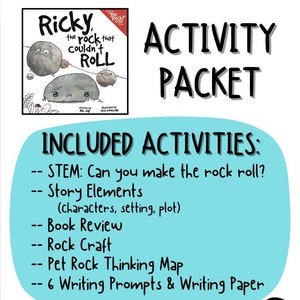Kit d'activités Ricky the Rock That could't roll - activité STEM - éléments de l'histoire - instructions d'écriture - téléchargement immédiat - imprimable