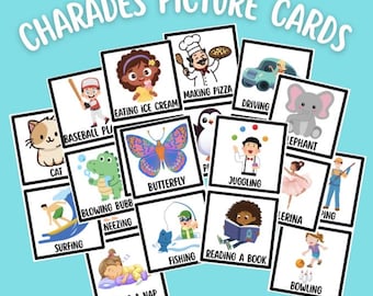 Charade Picture Cards for Kids - Instant Download - Printable