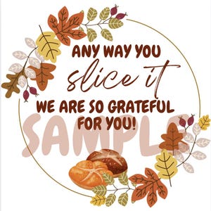 Sourdough Bread Thanksgiving Gift Tag - INSTANT DOWNLOAD