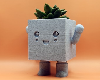 Kawaii 3D Printed Succulent Planter/ Cactus Planter/ Air Plant Holder - GURI
