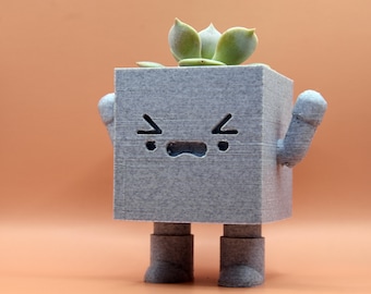 Kawaii 3D Printed Succulent Planter/ Cactus Planter/ Air Plant Holder/ Pencil Holder  - NAKU