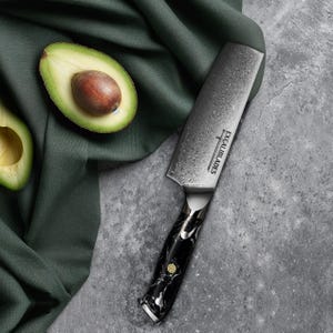 Nakiri Knife – Damascus Steel Vegetable Knife, VG10 Core, G10 Handle – Razor Sharp Japanese Style by Excaliblades