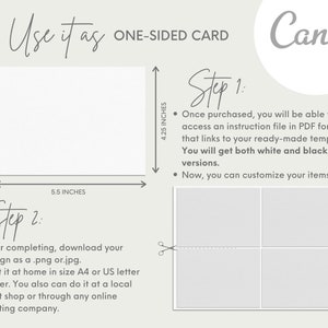 Editable &amp; Printable One-sided Thank You Card for Your Small | Etsy