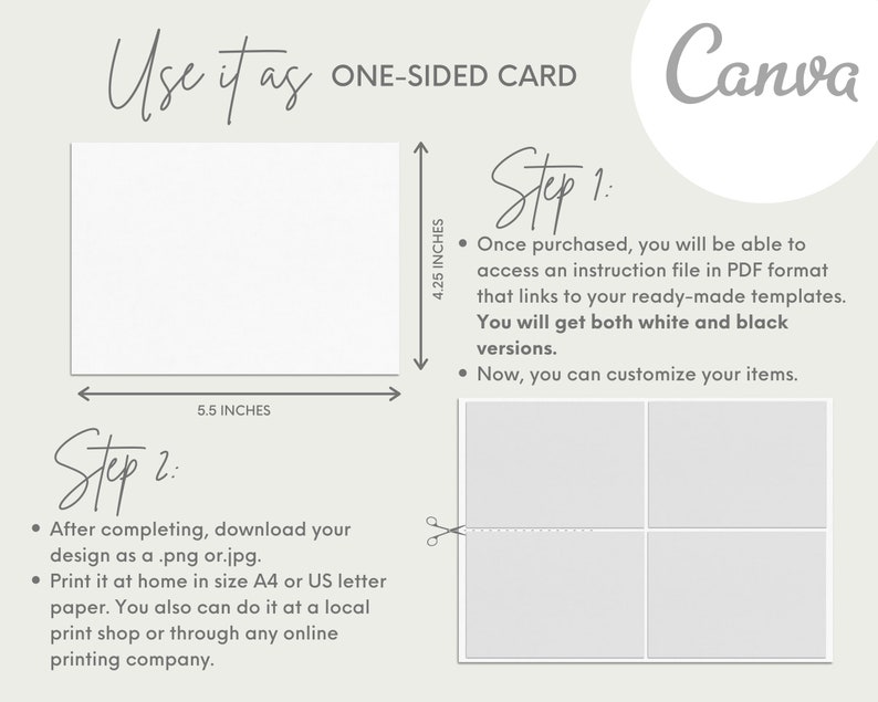Editable &amp; Printable One-sided Thank You Card for Your Small | Etsy