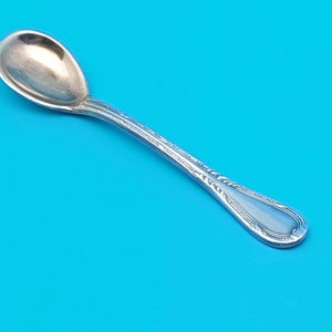 Art Nouveau salt spoon silver-plated sweetener spoon #062