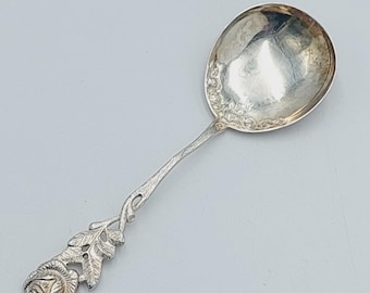 Vintage Antiko cream spoon Hildesheimer Rose silver-plated spoon with rose flowers #Tüte4