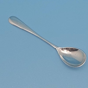 Antique plain salt spoon silver 925 sweetener spoon #001 England