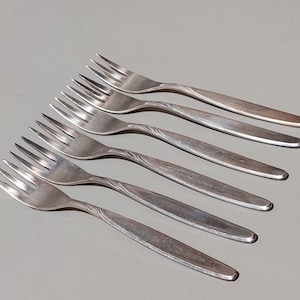 6 antique WMF forks cake forks silver-plated #002