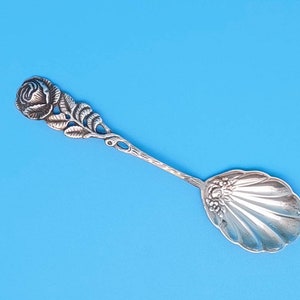 Hildesheimer Rose Spoon Sugar Spoon 800 Silver #S024