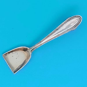 Colher de sal Art Nouveau WMF colher de adoçante banhada a prata com borda de pérola #044