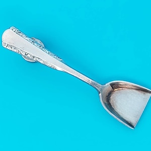 Colher de sal Art Nouveau WMF 2000 colher de adoçante banhada a prata #054