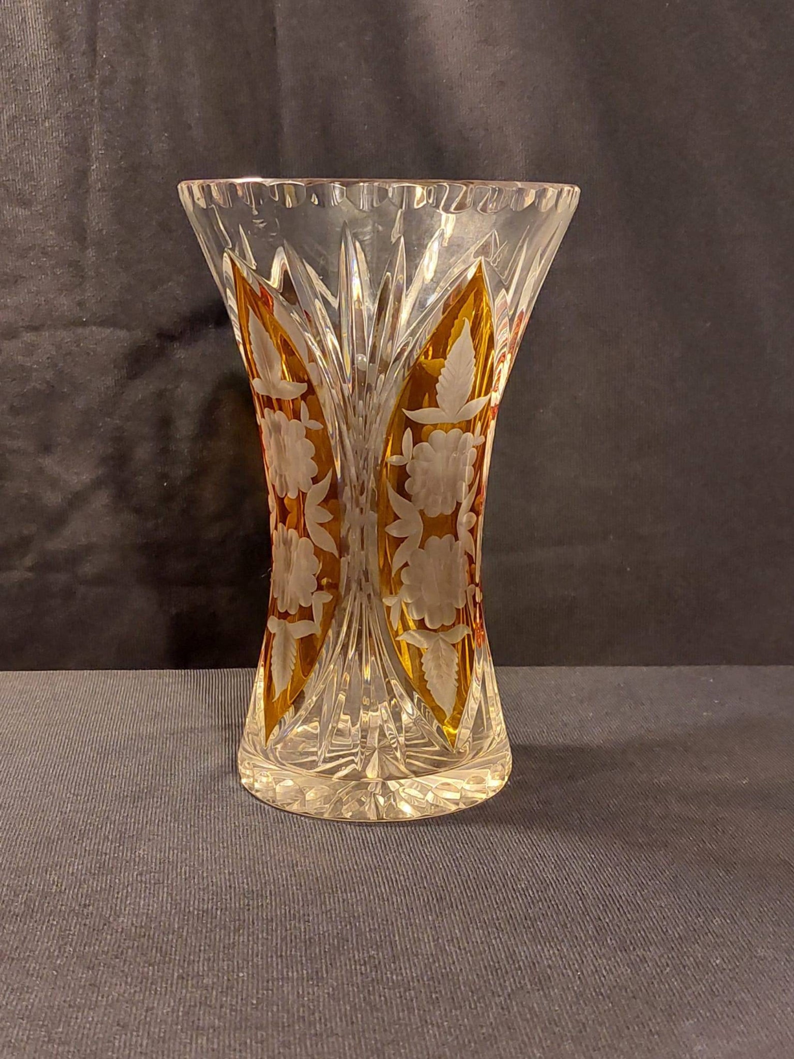 Vase en cristal vintage 205 cm Vase en verre mid century Etsy