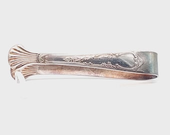 Silver-plated sugar tongs sugar lifter fan shabby chic #ZUCK02