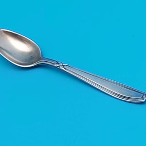 Art Deco salt spoon silver-plated sweetener spoon #041