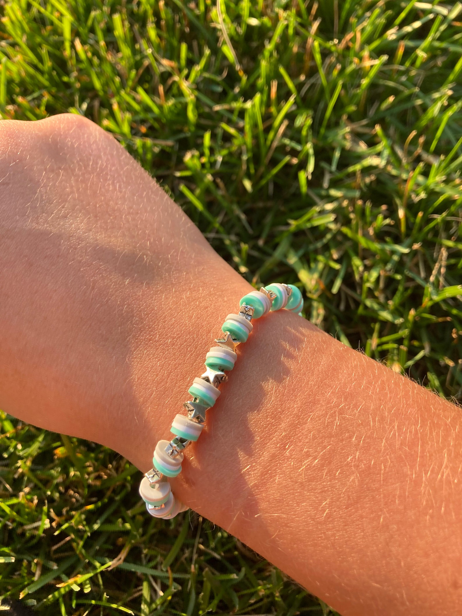 Flat bead bracelet with star Etsy.de