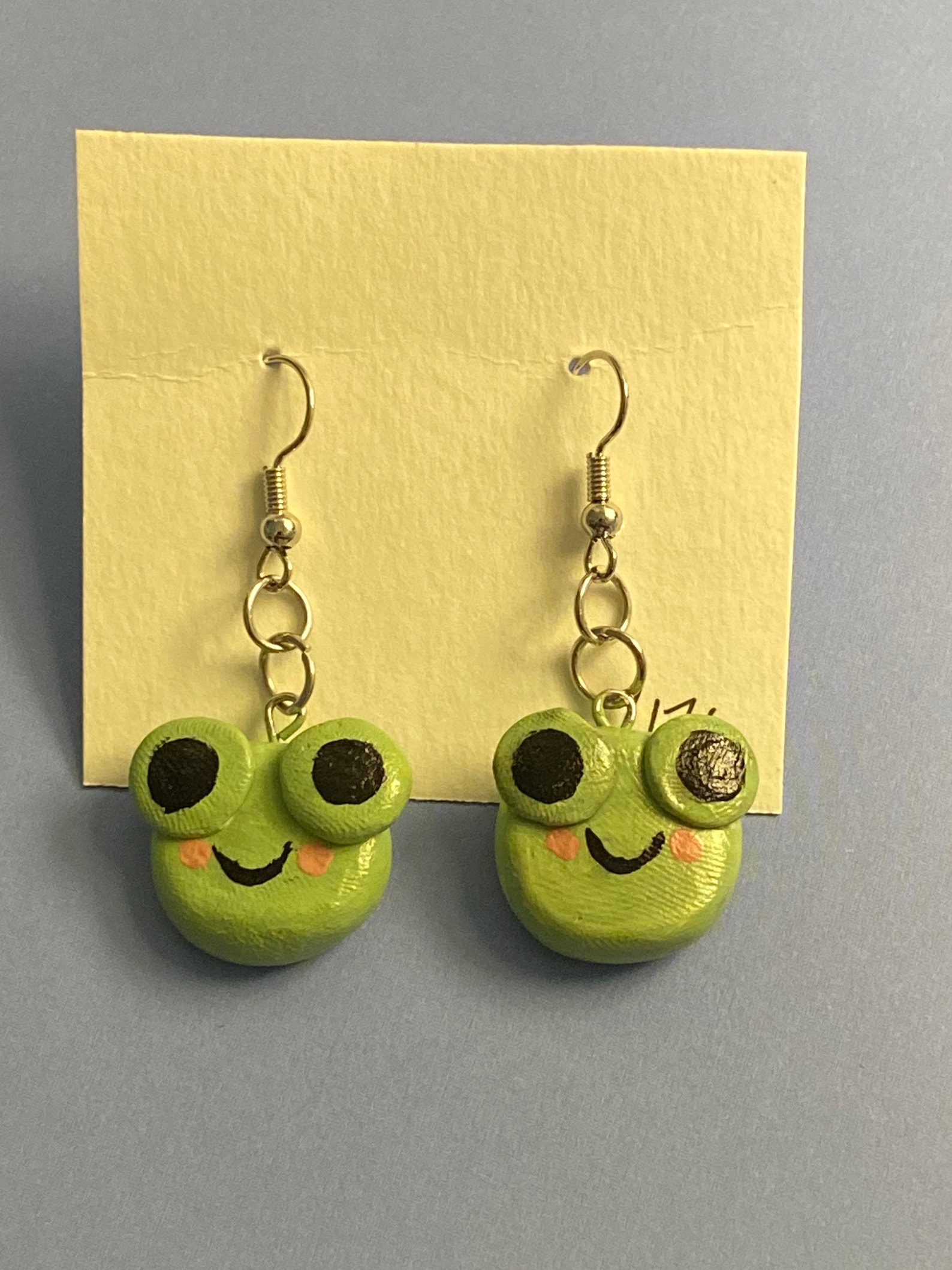Handmade Clay Frog Earrings Etsy