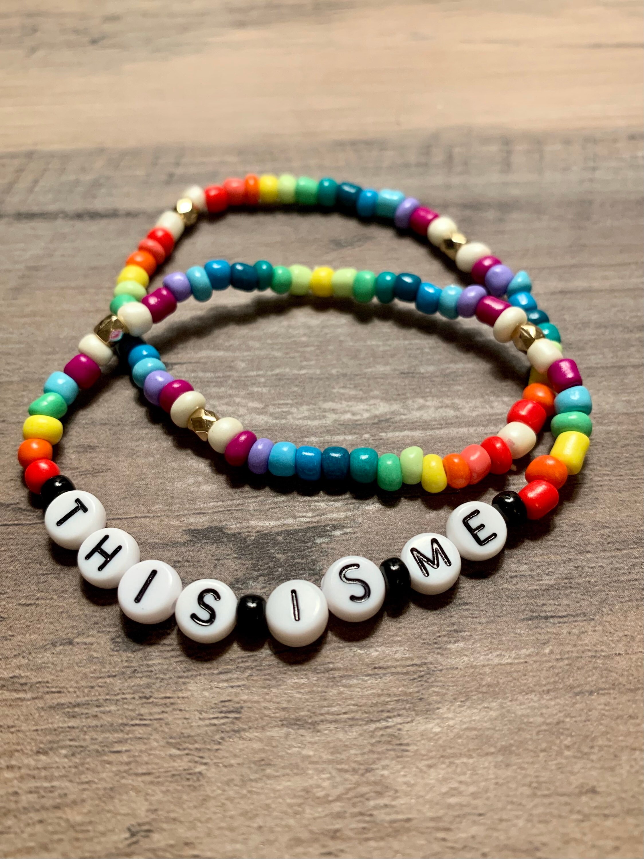 Letter Bead Bracelet set THIS IS ME Etsy