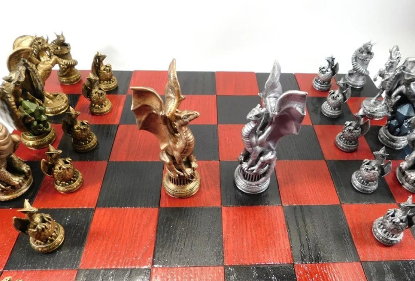 Dragon Chess Set / Medieval Dragons Chess Set / Dragons Chess Etsy