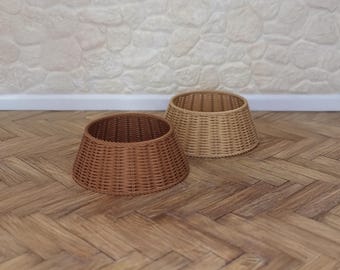1:12 Scale Dollhouse Miniature Wicker style xmas tree skirt, 3D Printed PLA Plastic