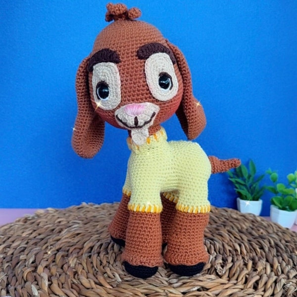 Crochet Pattern Valentino The Goat, Amigurumi Goat Pattern, Crochet Goat Pattern, English Pdf