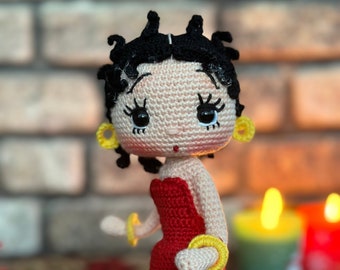 Patrón de Ganchillo Betty Boop La Muñeca, Patrón Muñeca Amigurumi, Patrón Muñeca Ganchillo, Pdf en Inglés