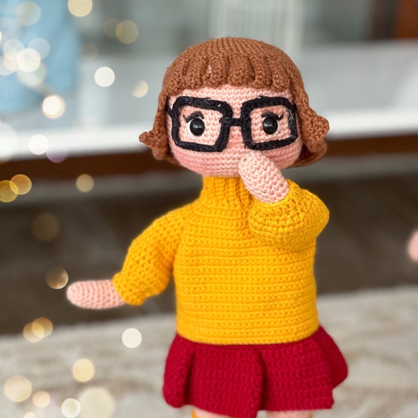 Crochet Pattern Velma Dinkley The Doll, Amigurumi Doll Pattern, Crochet Doll Pattern, English Pdf