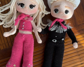 Crochet Pattern Barbie and Ken The Dolls Double Set, Amigurumi Doll Pattern, Crochet Doll Pattern, English Pdf