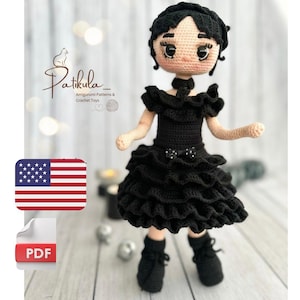 Crochet Pattern Witch Doll, Amigurumi Doll Pattern, English Pdf