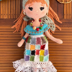 Crochet Pattern Çiçek The Doll, Amigurumi Doll Pattern, Crochet Doll Pattern, English Pdf image 3