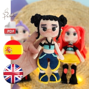 Crochet Pattern Zomi Singer Doll, Amigurumi Doll Pattern, English and Spanish Pdf