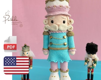 Notenkraker Joseph-haakpatroon, kerstpatroon, amigurumi-notenkrakerpatroon, Engelse pdf