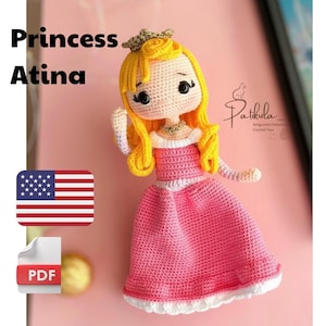 Crochet Princess Doll Pattern, Amigurumi Princess Doll Pattern, English Pdf
