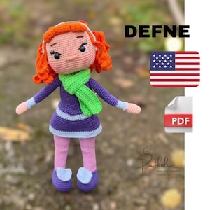 AMIGURUMI PATTERN Defne Doll, Crochet Doll Pattern, English Pdf
