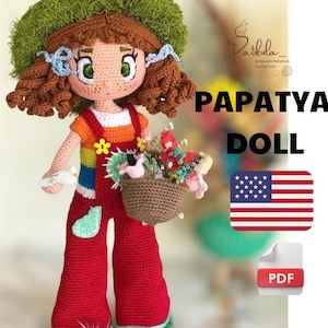 Crochet Pattern Papatya Doll, Spring Doll Pattern, Amigurumi Doll Pattern, English Pdf