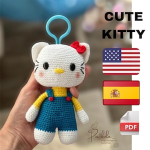 Amigurumi Pattern CUTE KITTY, Crochet Kitty Pattern, English and Spanish Pdf