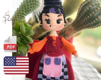 Crochet Pattern Witch, Amigurumi Witch Pattern, English Pdf