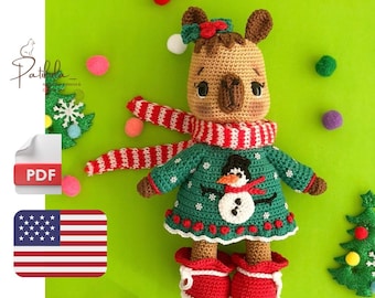 Crochet Pattern Capybara Capy, Amigurumi Toy Pattern, English Pdf