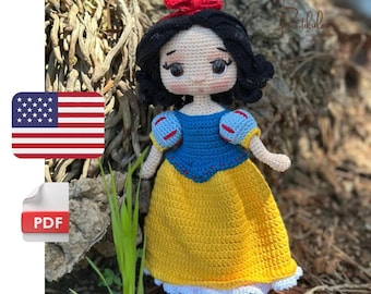 Crochet Pattern Princess Doll, Amigurumi Doll Pattern, English Pdf