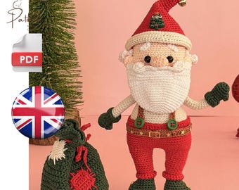 Patrón De Ganchillo Papá Noel, Amigurumi Papá Noel, Pdf Inglés