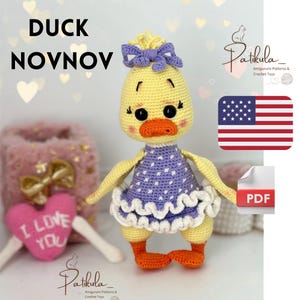 Crochet Pattern Duck Novnov, Amigurumi Duck Pattern, English Pdf
