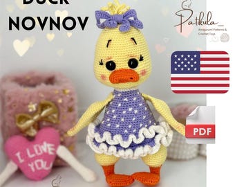 Crochet Pattern Duck Novnov, Amigurumi Duck Pattern, English Pdf
